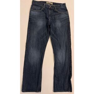 Wrangler Jeans Co Men's Relaxed Straight Jeans Dark Wash Denim Size 32x32